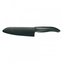 Cuchillo de ceramica kyocera 14 cms santoku hoja negra